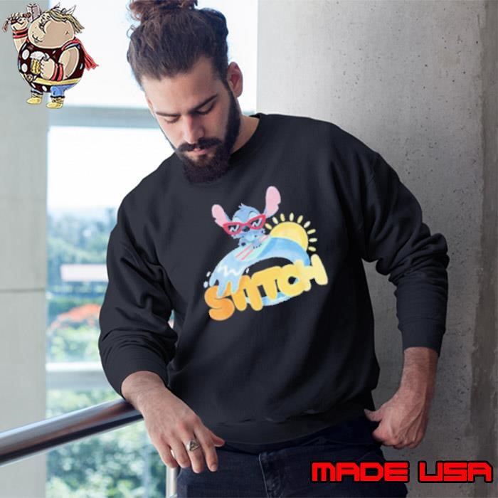 Lilo & Stitch Cute Surfing Wave T Sweatshirt