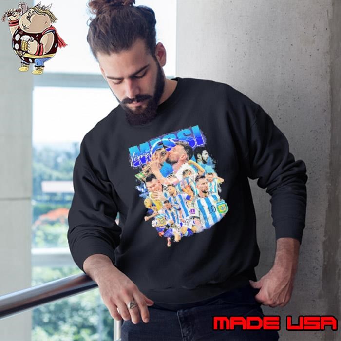 Lionel Messi Argentina Argentine professional footballer Retro Bootleg Sweatshirt