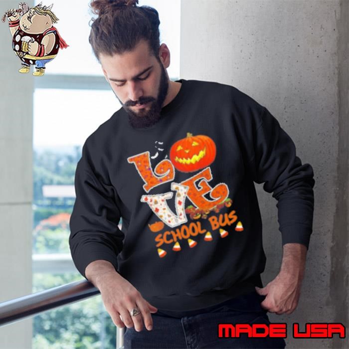 Love School Bus Halloween Sweatshirt