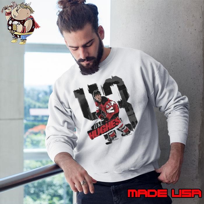 Luke Hughes New Jersey Rough American professional ice hockey defenseman Sweatshirt