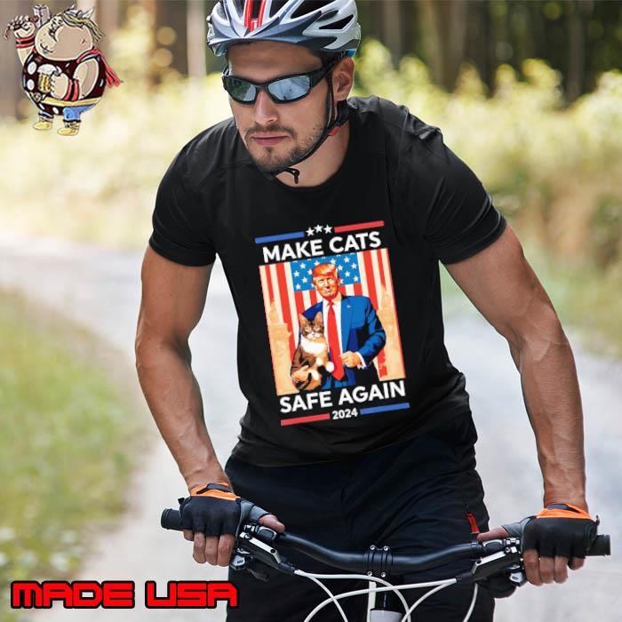 Make Cats Safe Again 2024 Presidential Election USa Flag Unisex
