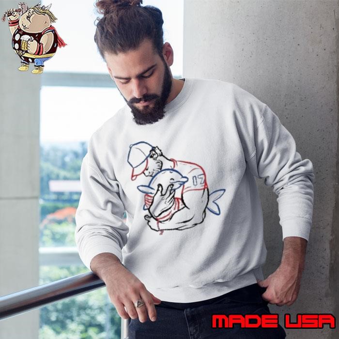 Man Hugging Dolphin Miami Dolphins I Love You Dad Sweatshirt