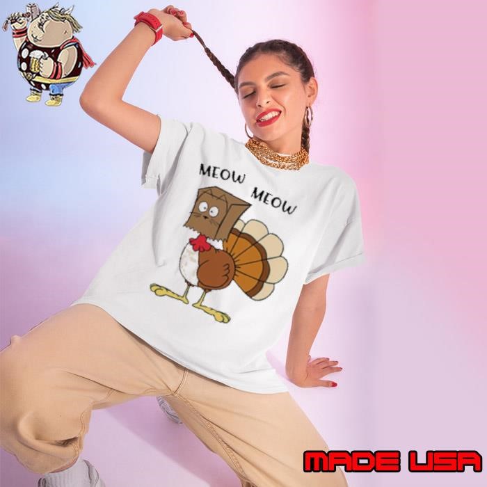 Meow Meow Turkey Teacher Ladies tee