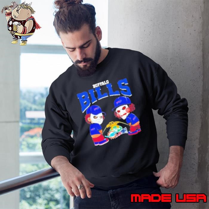 Michael Myers And Billy He Puppet X Buffalo Bills Pee On NFL Eams Halloween Sweatshirt