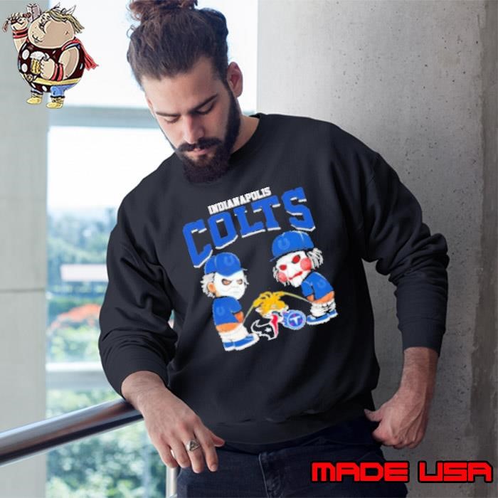 Michael Myers And Billy He Puppet X Indianapolis Colts Pee On NFL Eams Halloween Sweatshirt