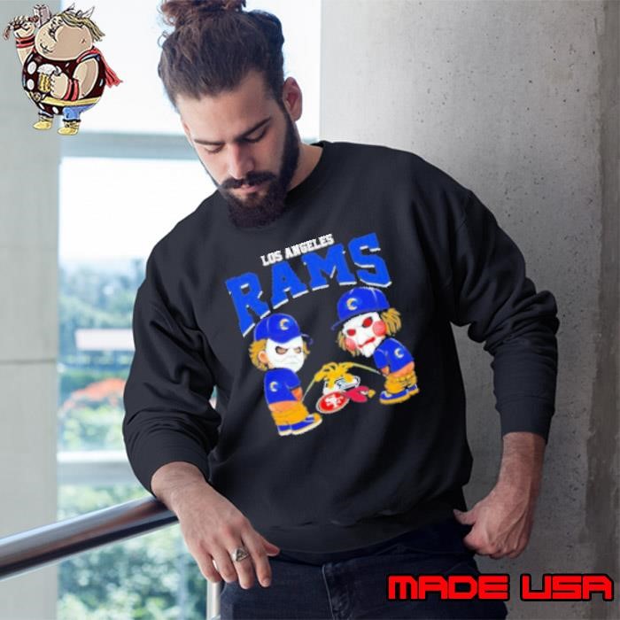 Michael Myers And Billy He Puppet X Los Angeles Rams Pee On NFL Eams Halloween Sweatshirt