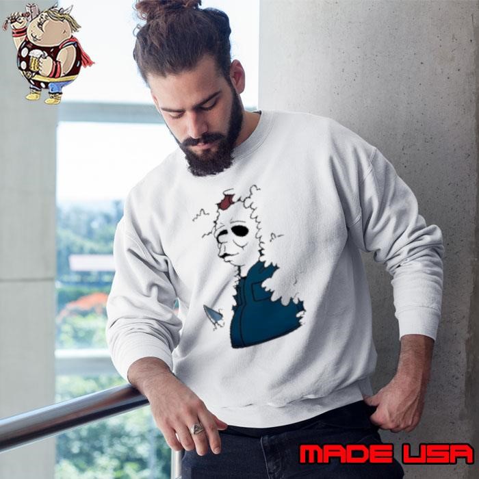 Michael Myers X Homer Simpson He'S Watching Sweatshirt