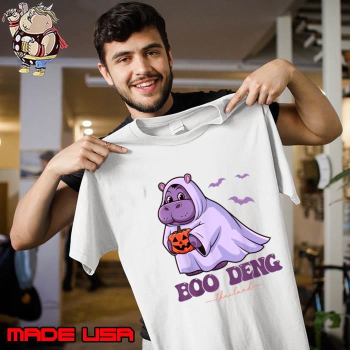 Moo Deng Bats Baby Pygmy Hippo Bouncy Pig in Thai Halloween Unisex