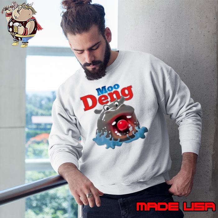 Moo Deng Eating Cartoon Sweatshirt