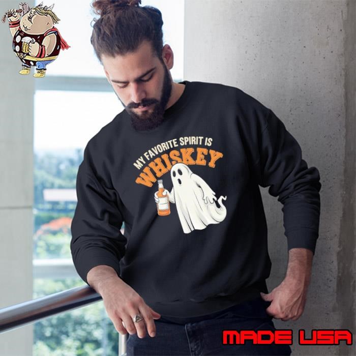 My Favorite Spirit is Whiskey Ghost Halloween Sweatshirt