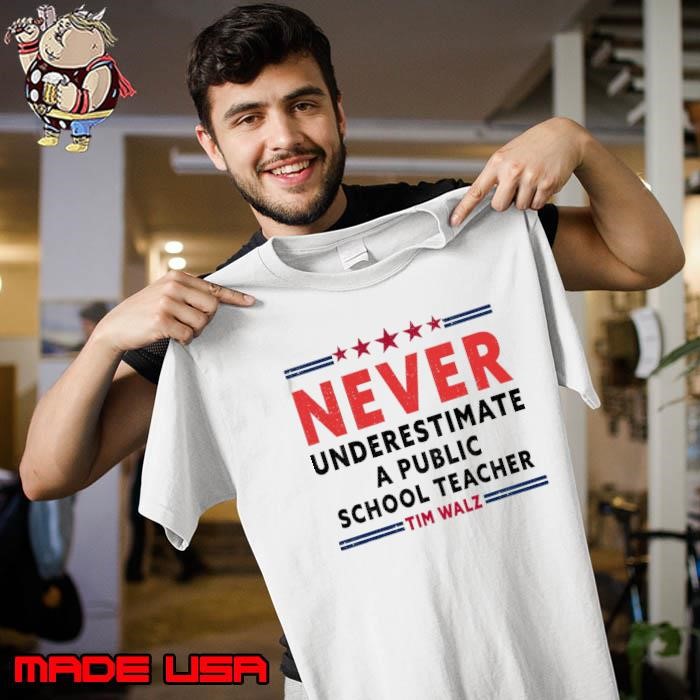 Never Underestimate a Public School Teacher Public Education Stars Unisex