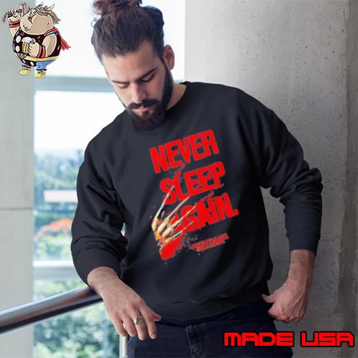 Nightmare On Elm Street Never Sleep Again Black Sweatshirt