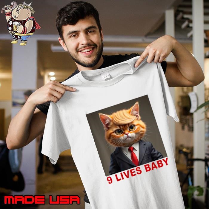 Nine Lives Baby Cat In Suite With Trump Hair Election 2024 Unisex