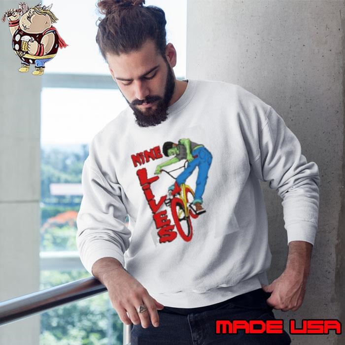 Nine lives cartoon design Sweatshirt