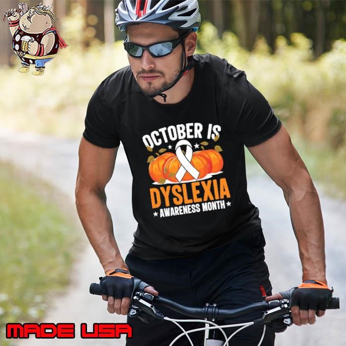 October is Dyslexia Awareness Month Stars Pumpkin Unisex