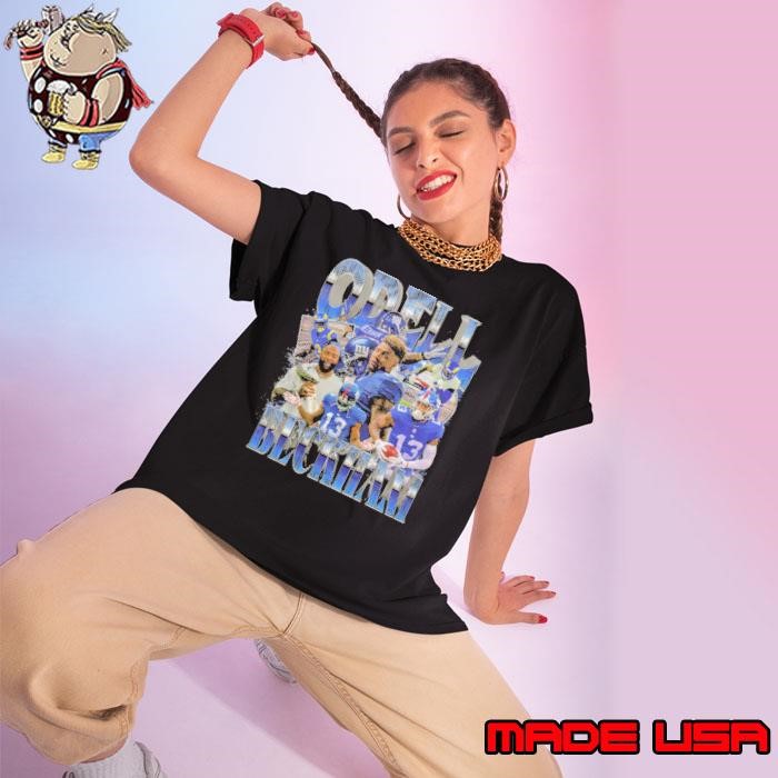 Odell Beckham Jr. American professional football wide receiver Collage Bootleg Ladies tee