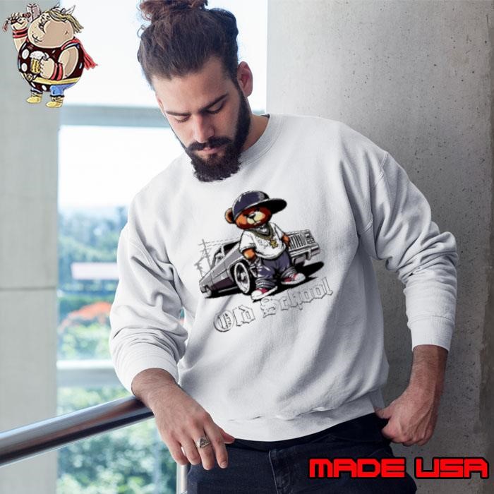 Old School Hip Hop Teddy Bear Lowrider Chicano Culture Cute Sweatshirt