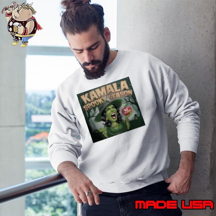 Original Anti Kamala Spooky Halloween No Politics Poster T Sweatshirt