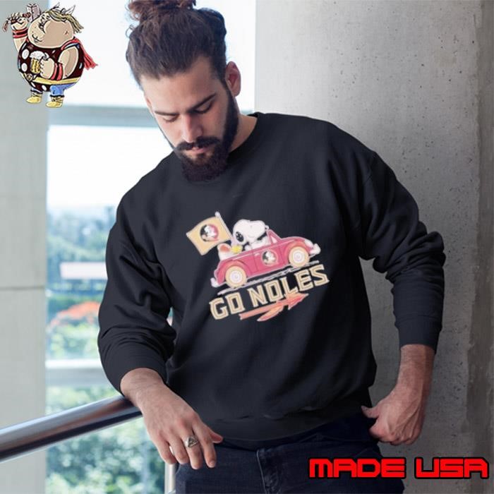 Peanuts Snoopy And Woodstock On Car Florida State Seminoles Go Noles Sweatshirt