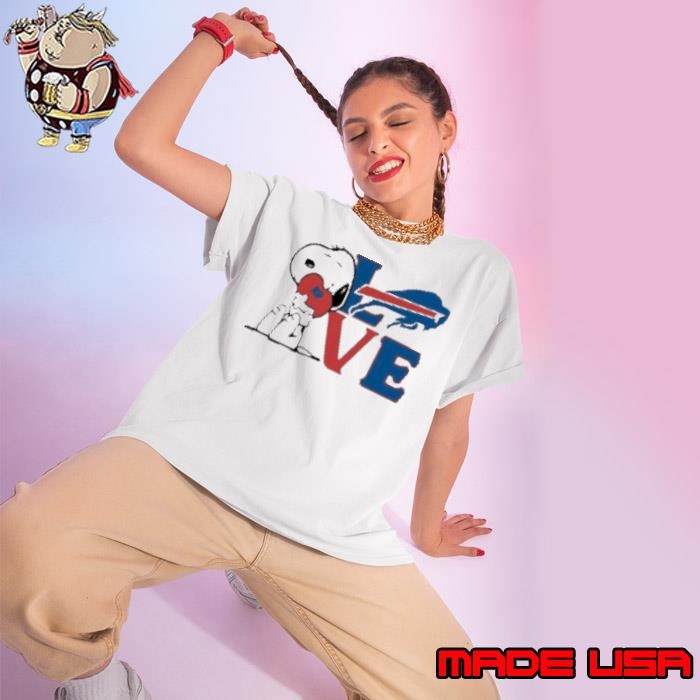 Peanuts Snoopy Love Buffalo Bills Ladies tee