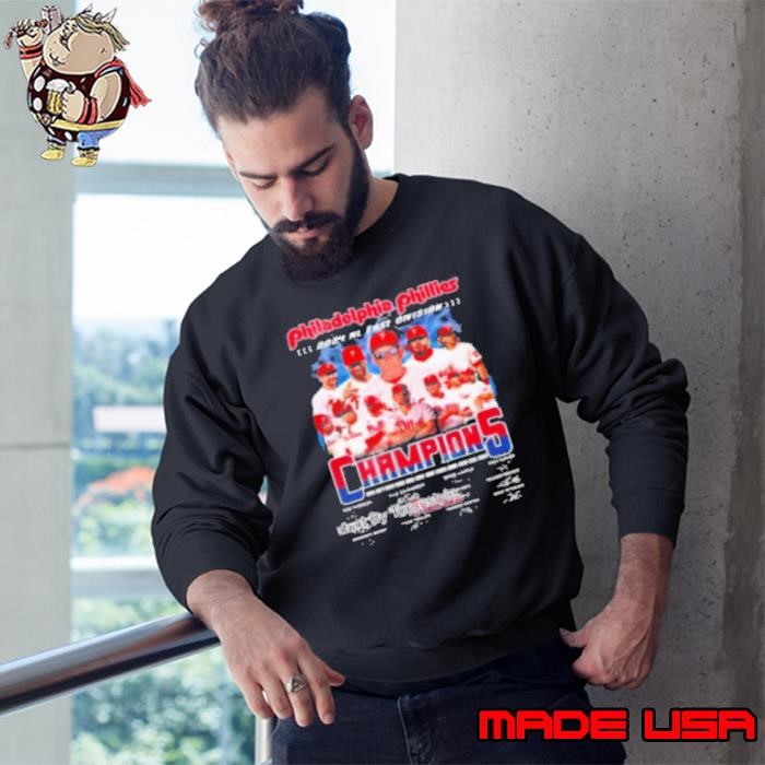 Philadelphia Phillies 2024 NL East Division Champions Signatures Sweatshirt