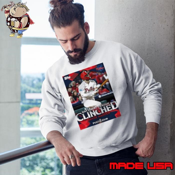 Philadelphia Phillies Bryce Harper National League East Clinched Postseason 2024 Poster Sweatshirt