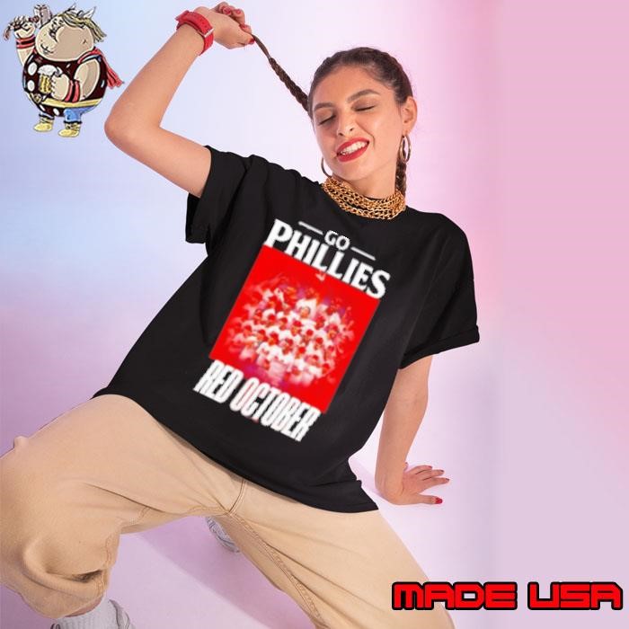 Philadelphia Phillies Go Phillies Red October NL East Division Champions Graphic Ladies tee