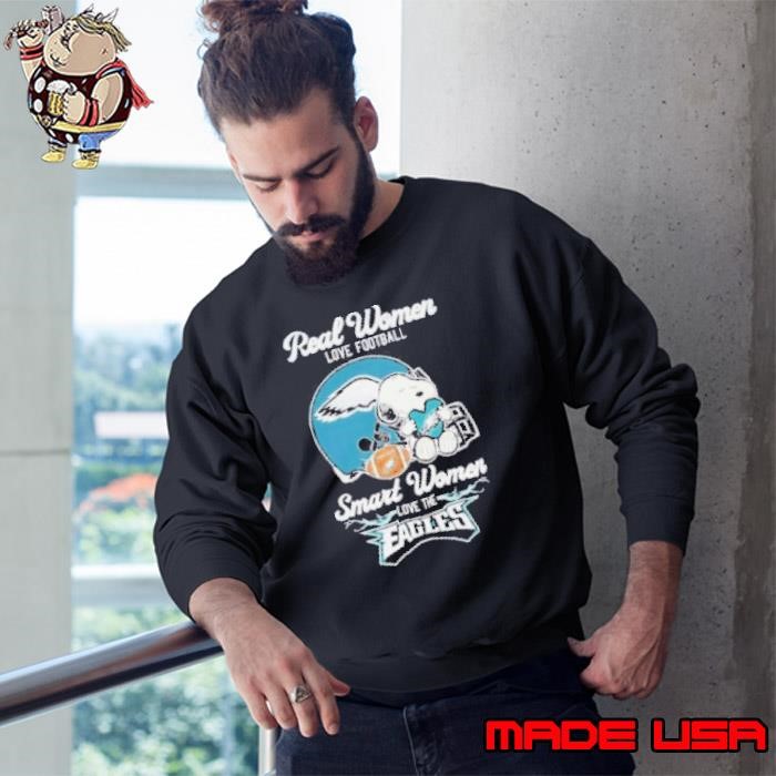 Real Women Love Football Smart Women Love The Philadelphia Eagles X Snoopy Sweatshirt