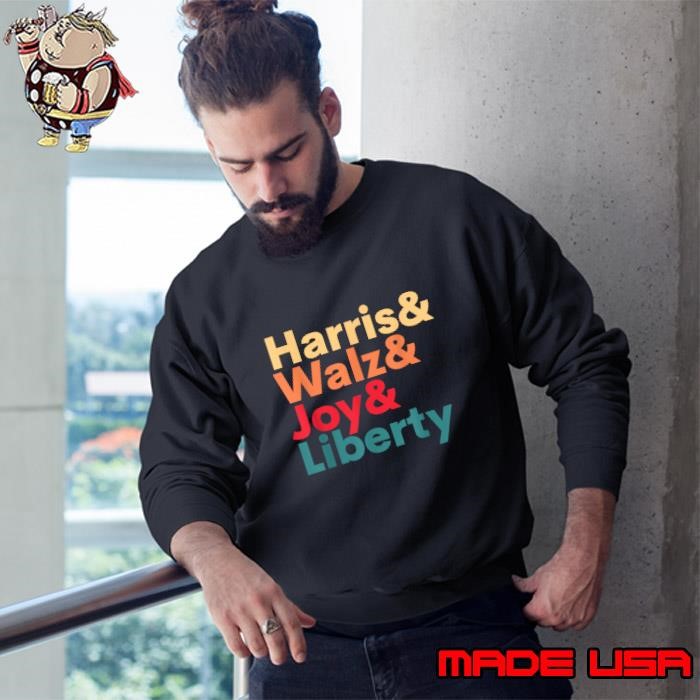 Retro Harris Walz Waltz 2024 Harris Walz Joy Liberty Sweatshirt
