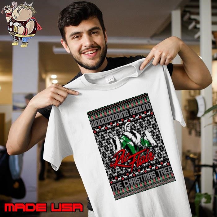 Ric Flair Wooing Around Tree Funny Inspired Drip Santa Party Unisex