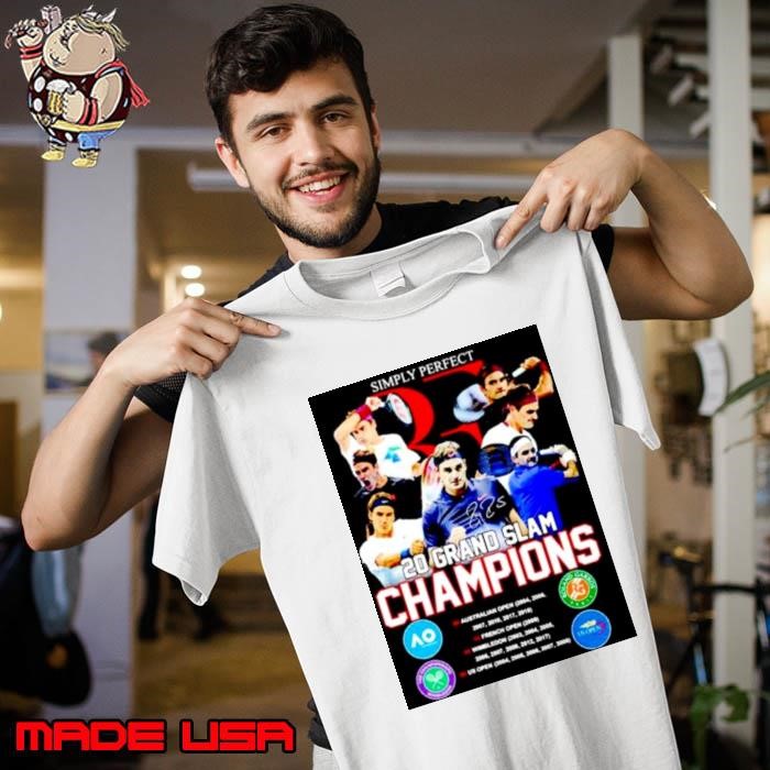Roger Federer simply perfect 20 grand slam champions signature Unisex