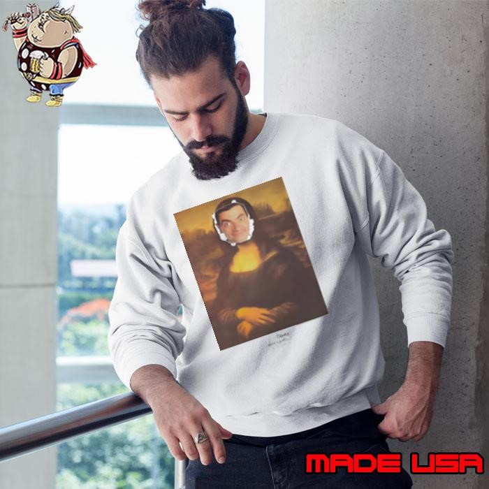 Rowan Atkinson Mr Bean Mona Lisa Parody Sweatshirt