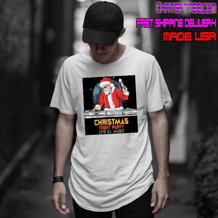 Santa Claus Music DJ Dancing Christmas Gifts Tshirt Unisex