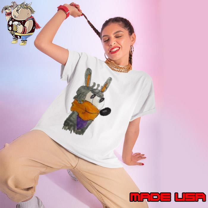 Smug Wolfy Silly Character #7 Art Ladies tee