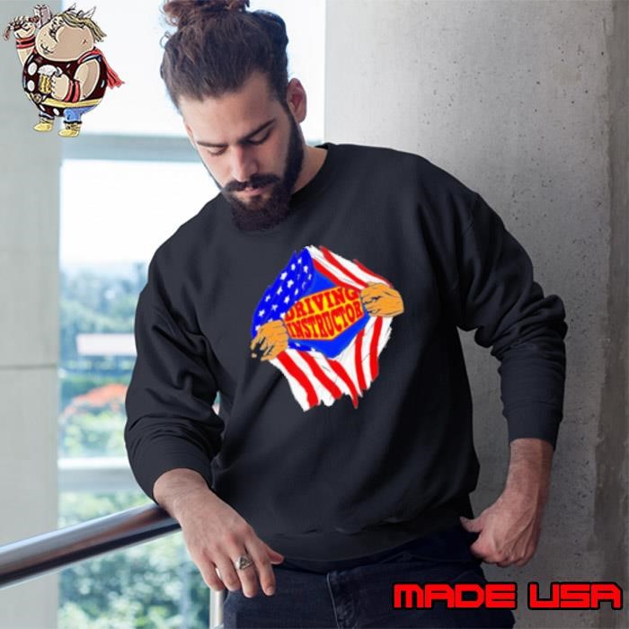 Super Driving Instructor Hero Job US Flag Sweatshirt
