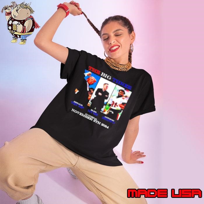 The Big Three Donald Trump Elon Musk Antonio Brown In Cinemas 2024 Ladies tee