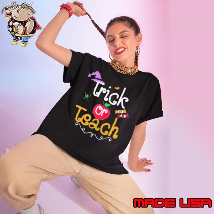 Trick Or Teach Apple And Candy Ladies tee