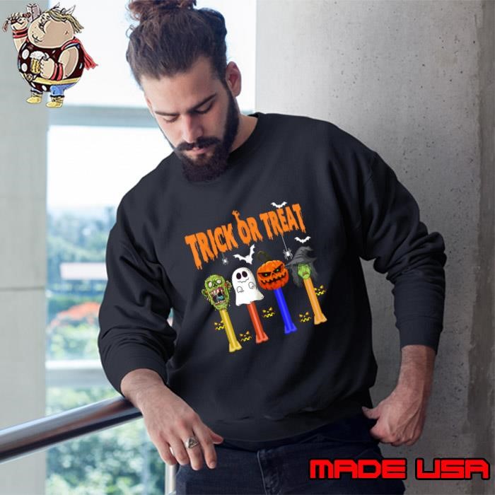 Trick Or treat ghost pumpkin witch Halloween dispensers Sweatshirt
