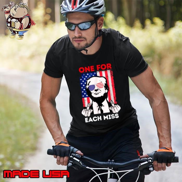 Trump One For Each Miss Middle Finger American Flag Election 2024 Unisex