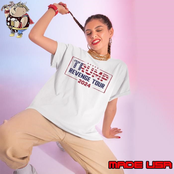 Trump revenge tour Election American Flag 2024 Ladies tee