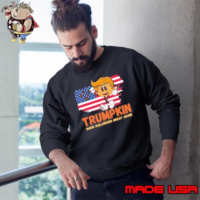Trumpkin Make Halloween Great Again Usa Flag 2024 Hair Ghost Sweatshirt