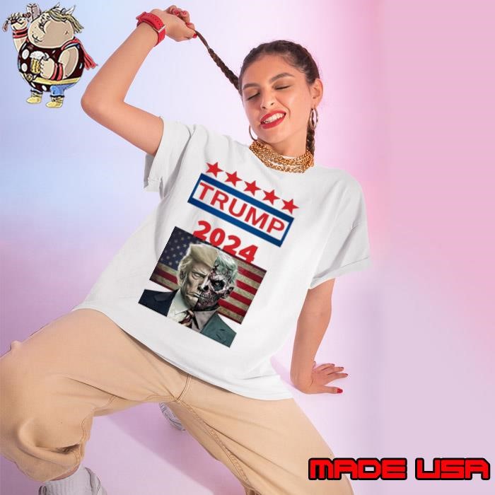 Two Faced Politicians Presidential Election 2024 Trump Usa Flag Ladies tee