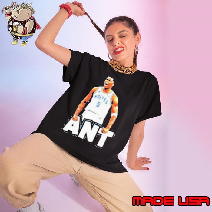 Ant playoff shirt anthony edwards minnesota timberwolves player oversized Ladies tee