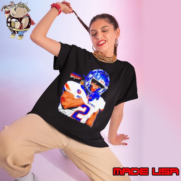 Ashton Jeanty Boise State Broncos football portrait graphic Ladies tee