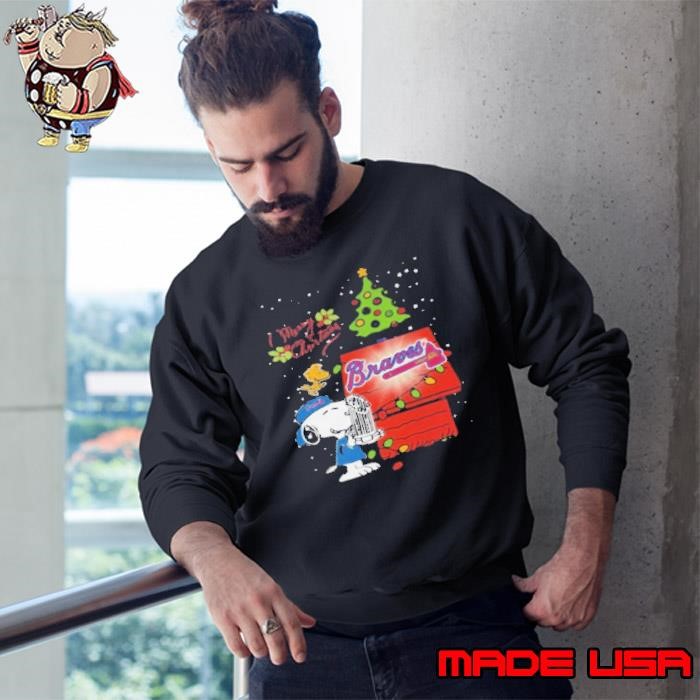 Atlanta Braves Snoopy Merry Christmas Sweatshirt