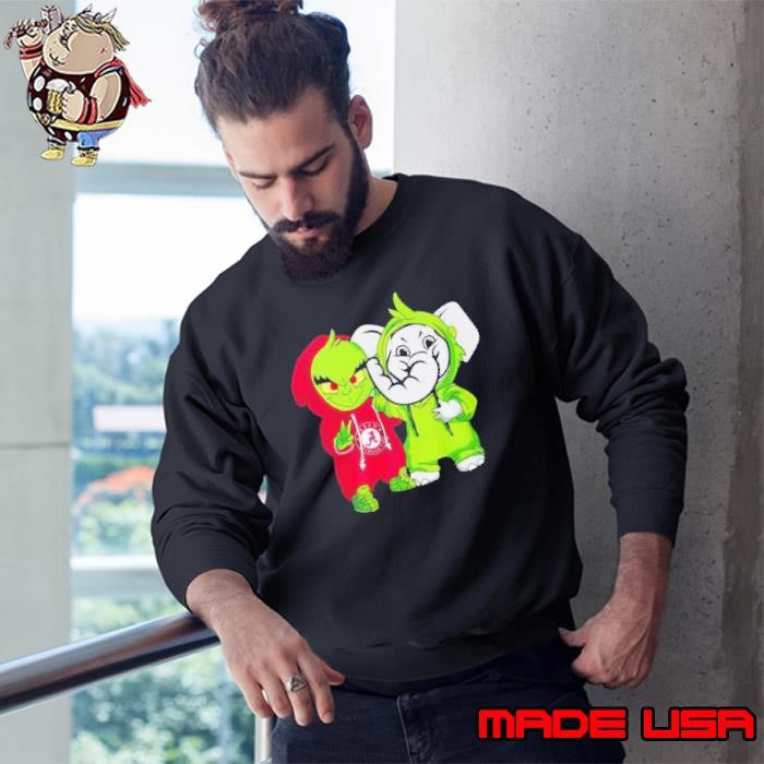Baby Grinch Baby Elephant Peace Alabama Crimson Tide Sweatshirt