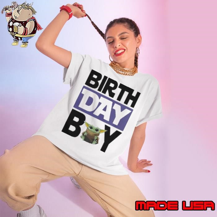 Baby yoda birthday boy Ladies tee