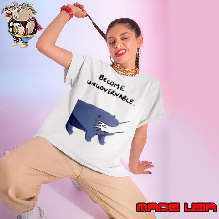 Badly Drawn Bears Become Ungovernable Moo Deng Ladies tee
