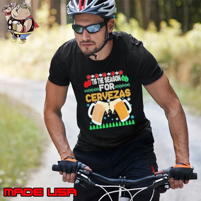 Beer Tis The Season For Cervezas Ugly Christmas Flag Unisex