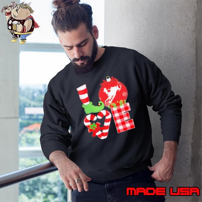 Best Love Snowboarding Pajama Elf Mery Christmas Sweatshirt